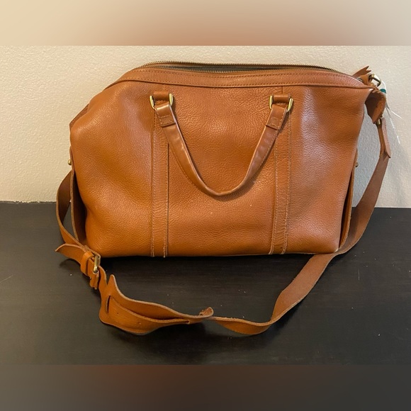 MADEWELL Glasgow English Saddle Leather Satchel Top Handle Shoulder Bag B6386 - Picture 2 of 16